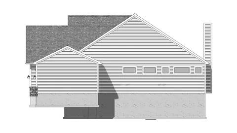 The Lakeside house plan, exterior view 2